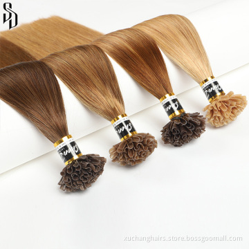 keratin bond u tip 22inches human hair vendors keratin u tip individual beads remy hair Wholesale bone straight u tip hair